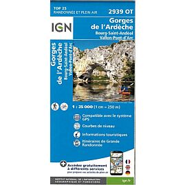 TOP25 2939OT GORGES DE L ARDECHE 1 25 000