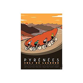 AFFICHE PYRENEES COLS DE LEGENDE