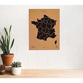 CARTE FRANCE LIEGE NATUREL NOIR XL 90 X 60