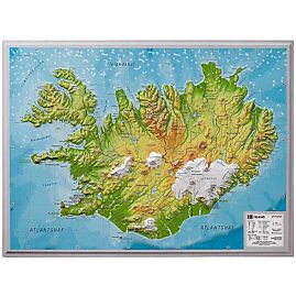 ISLANDE EN RELIEF 42 X 30