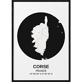 POSTER CARTE CORSE