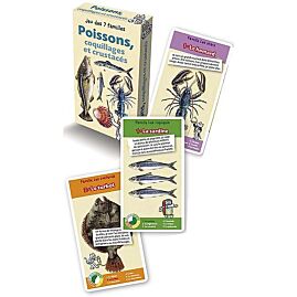 JEU DES 7 FAMILLES POISSONS COQUILLAGES CRUSTACES