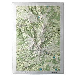 CARTE EN RELIEF MASSIF DU SANCY ETE