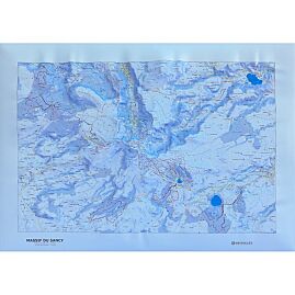 CARTE EN RELIEF SANCY SUPER BESSE MONT DORE