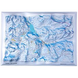 CARTE EN RELIEF DOMAINE TIGNES VAL D ISERE