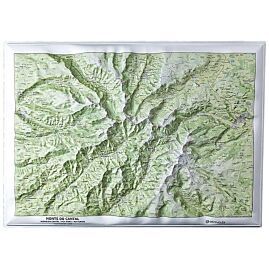 CARTE EN RELIEF MONTS DU CANTAL