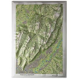 CARTE EN RELIEF MASSIF DE LA CHARTREUSE