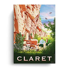 CLARET AFFICHE A4 VINTAGE