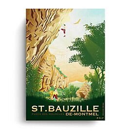 SAINT BAUZILLE DE MONTMEL AFFICHE A4 VIN