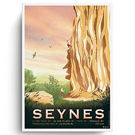 SEYNES AFFICHE A3 VINTAGE