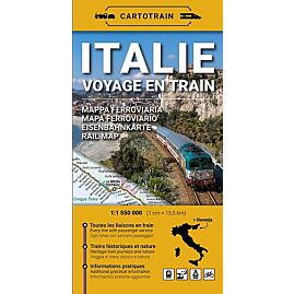 CARTE ITALIE VOYAGE EN TRAIN CARTOTRAIN