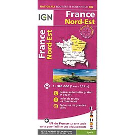 802 FRANCE NORD EST  ECHELLE 1 320 000