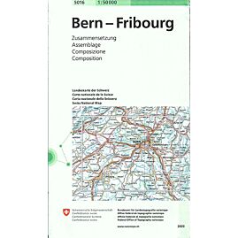 5016 BERN FRIBOURG  ECHELLE 1 50 000