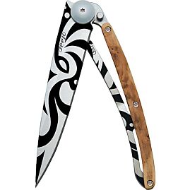 COUTEAU TRIBAL WOOD TATOO 37G