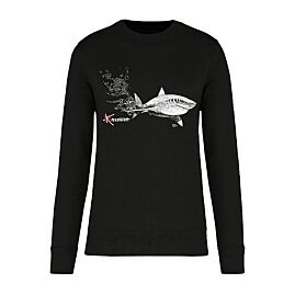 SWEAT BIO CLASSIQUE LE REQUIN BLANC ET LE PLONGEU