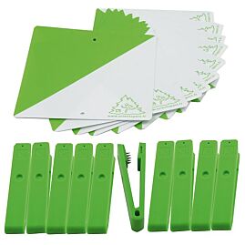 LOT DE 10 BALISES+PINCES COULEURS : VERT