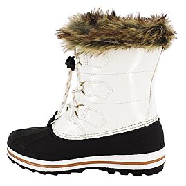 Achat chaussures Antarctica Femme Botte Pluie Neige, vente Antarctica 687  Noir - Fourrure beige - Lacet - Botte neige Femme