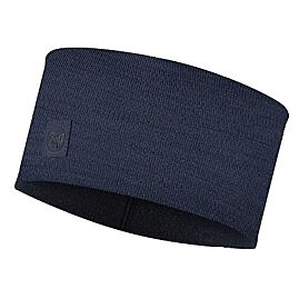 BANDEAU MERINO WIDE HEADBAND SOLID DENIM