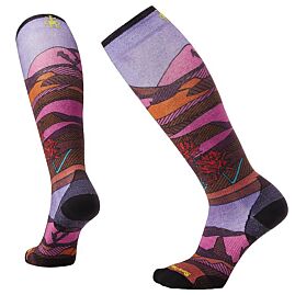 CHAUSSETTES DE SKI WOMEN'S SKI ZERO CUSHION FLORAL