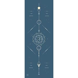 TAPIS DE YOGA PERFORMANCE OM BLEU
