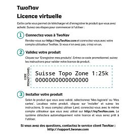 CARTOGRAPHIE TWONAV SUISSE TOPO ZONE 1/25000 eme