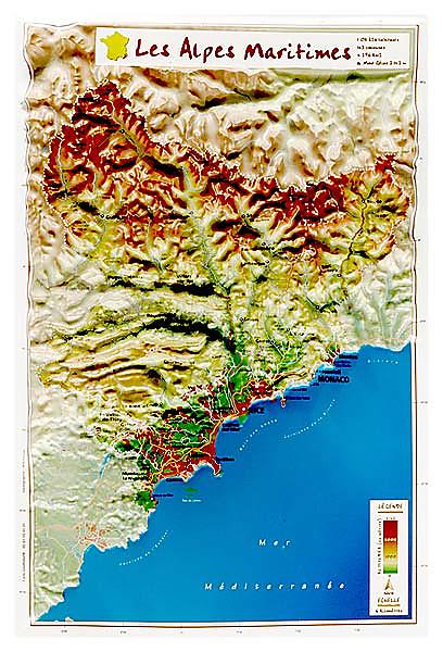 GEORELIEF D06 ALPES MARITIMES 31X21