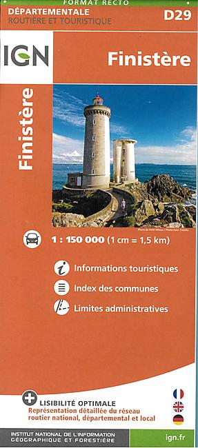 D29 FINISTERE ECHELLE 1 150 000