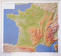 RELIEF DE LA FRANCE 1 1 160 000  92x102
