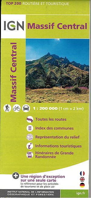 TOP 204 MASSIF CENTRAL ECHELLE 1 200 000