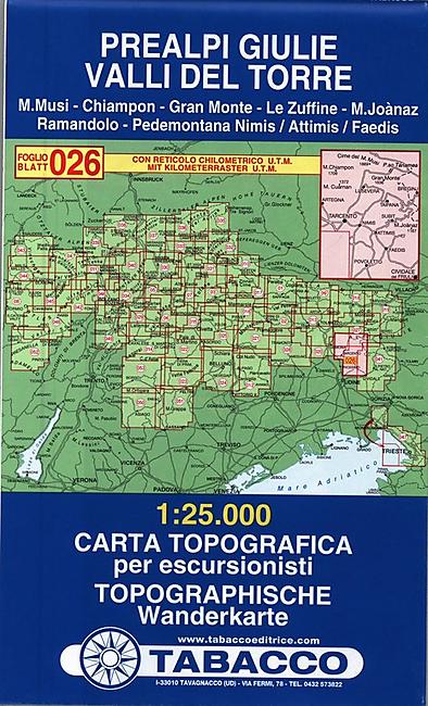 26 PREALPI GIULIE VALLI DEL TORRE 1 25 000