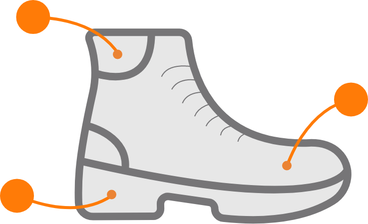 La structure de la chaussure